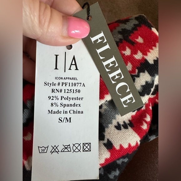 Icon Apparel‎ fleece lined leggings snowflake winter fair isle - Picture 4 of 4